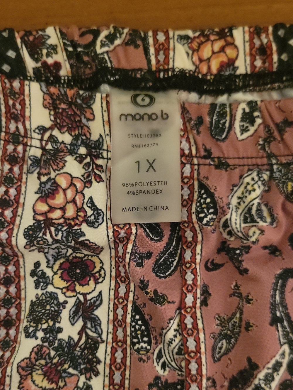 #1 (Bundle 5 For $35)Mono B Dusty Rose Paisley & Floral Lounge Pants